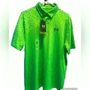 👔 NWT Mens Green/Blue Under Armour®️ Loose Le Polo Play-off Shirt